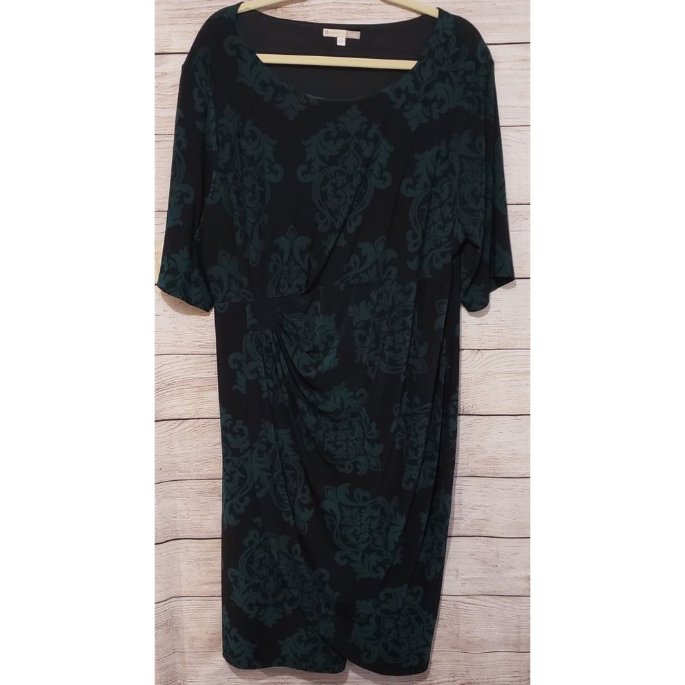 Black/Green Dress Barn Dress Size 22W